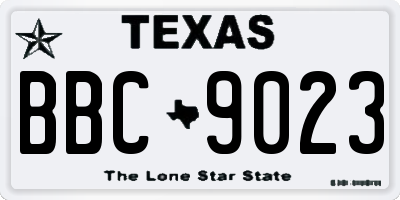 TX license plate BBC9023