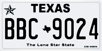 TX license plate BBC9024