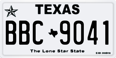 TX license plate BBC9041