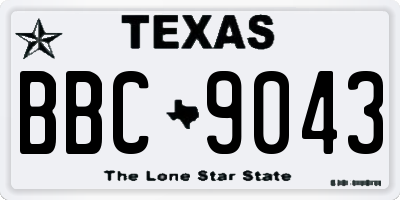 TX license plate BBC9043
