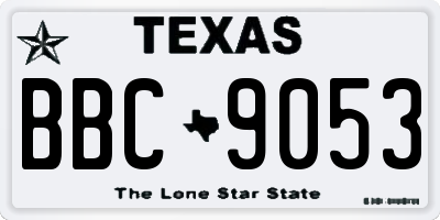 TX license plate BBC9053