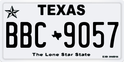 TX license plate BBC9057