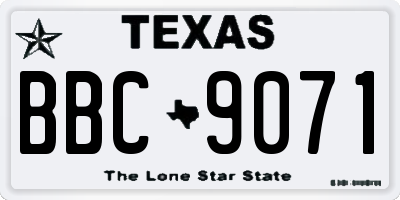 TX license plate BBC9071