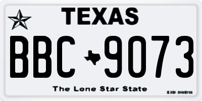 TX license plate BBC9073