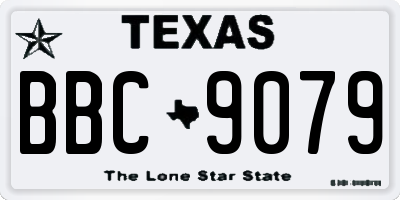 TX license plate BBC9079