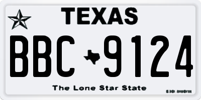 TX license plate BBC9124