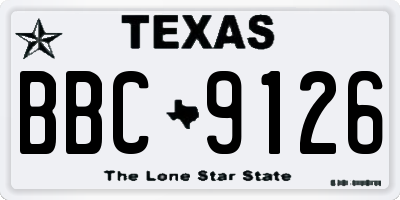 TX license plate BBC9126