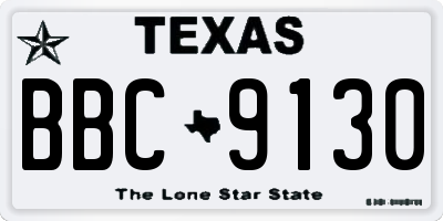 TX license plate BBC9130