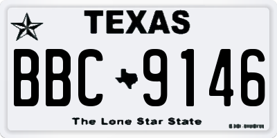 TX license plate BBC9146