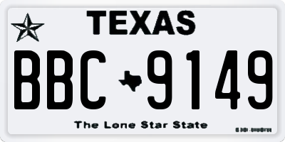 TX license plate BBC9149