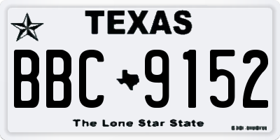 TX license plate BBC9152