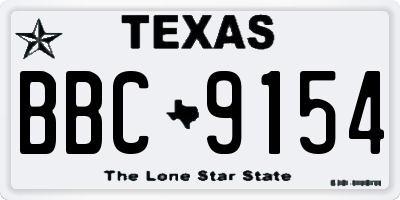 TX license plate BBC9154