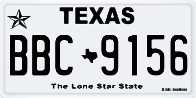 TX license plate BBC9156