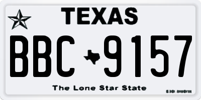 TX license plate BBC9157