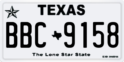 TX license plate BBC9158