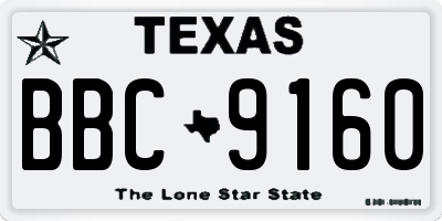 TX license plate BBC9160