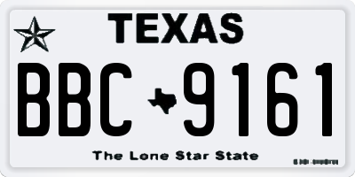 TX license plate BBC9161