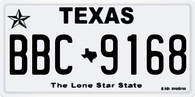 TX license plate BBC9168