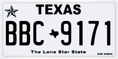 TX license plate BBC9171