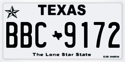 TX license plate BBC9172
