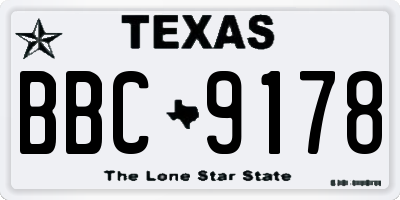 TX license plate BBC9178