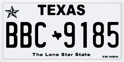 TX license plate BBC9185
