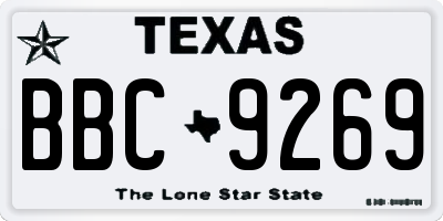 TX license plate BBC9269