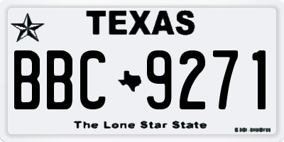 TX license plate BBC9271