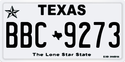 TX license plate BBC9273