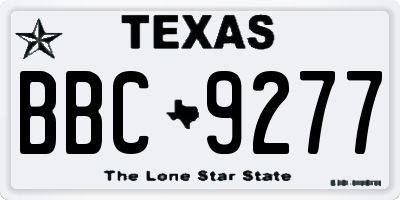 TX license plate BBC9277