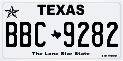 TX license plate BBC9282