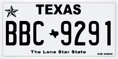 TX license plate BBC9291