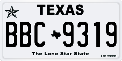TX license plate BBC9319