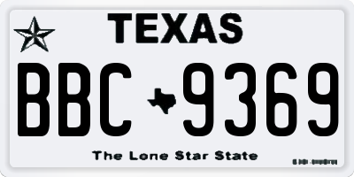 TX license plate BBC9369