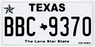 TX license plate BBC9370