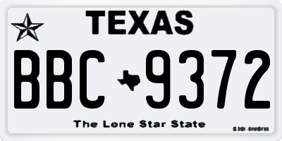 TX license plate BBC9372