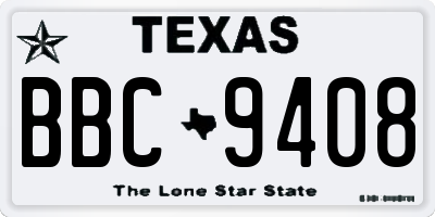 TX license plate BBC9408