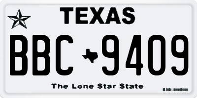 TX license plate BBC9409
