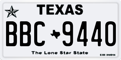 TX license plate BBC9440