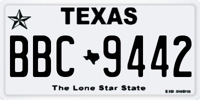 TX license plate BBC9442