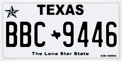 TX license plate BBC9446