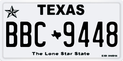 TX license plate BBC9448