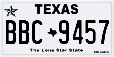 TX license plate BBC9457