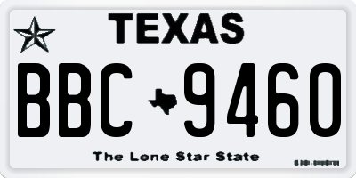 TX license plate BBC9460
