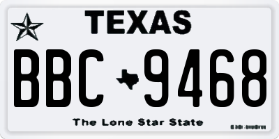 TX license plate BBC9468