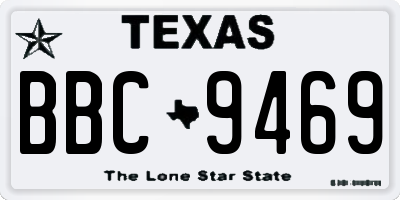 TX license plate BBC9469