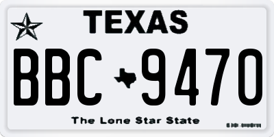 TX license plate BBC9470