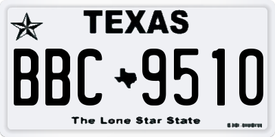 TX license plate BBC9510