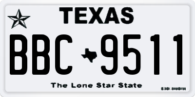 TX license plate BBC9511