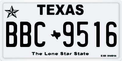 TX license plate BBC9516